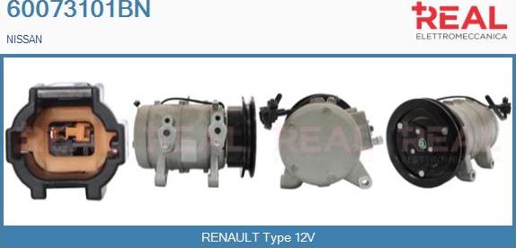 REAL 60073101BN - Compressor, air conditioning autospares.lv