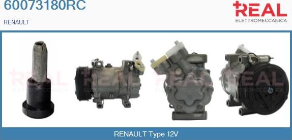 REAL 60073180RC - Compressor, air conditioning autospares.lv