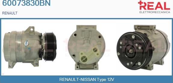 REAL 60073830BN - Compressor, air conditioning autospares.lv