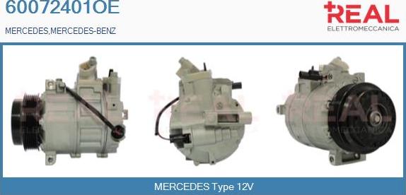 REAL 60072401OE - Compressor, air conditioning autospares.lv