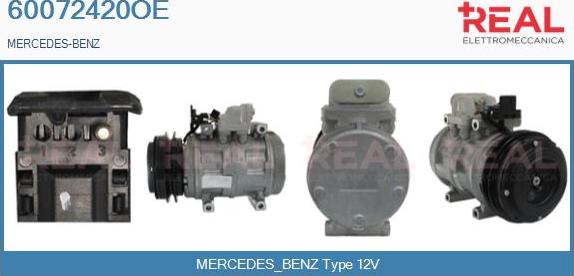 REAL 60072420OE - Compressor, air conditioning autospares.lv