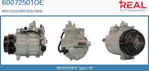 REAL 60072501OE - Compressor, air conditioning autospares.lv