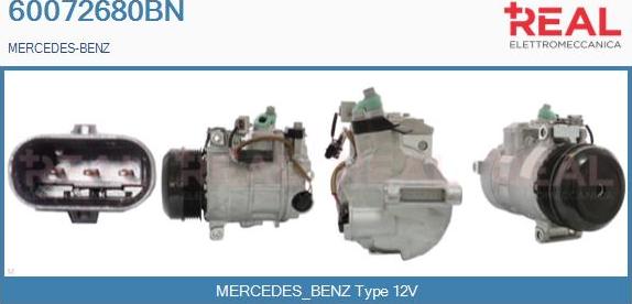 REAL 60072680BN - Compressor, air conditioning autospares.lv