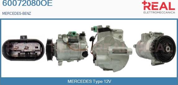 REAL 60072080OE - Compressor, air conditioning autospares.lv