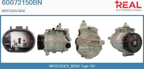 REAL 60072150BN - Compressor, air conditioning autospares.lv