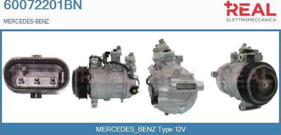 REAL 60072201BN - Compressor, air conditioning autospares.lv