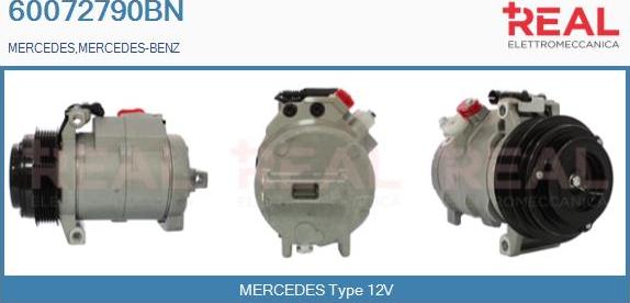 REAL 60072790BN - Compressor, air conditioning autospares.lv