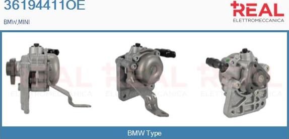 REAL 36194411OE - Hydraulic Pump, steering system autospares.lv