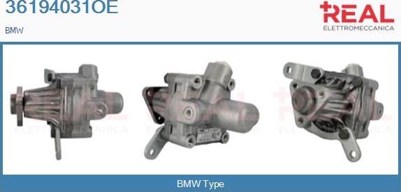 REAL 36194031OE - Hydraulic Pump, steering system autospares.lv