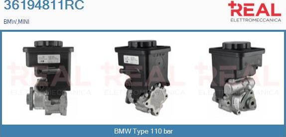 REAL 36194811RC - Hydraulic Pump, steering system autospares.lv