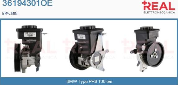 REAL 36194301OE - Hydraulic Pump, steering system autospares.lv