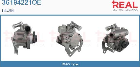 REAL 36194221OE - Hydraulic Pump, steering system autospares.lv