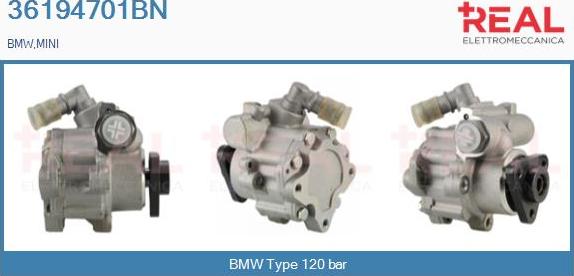 REAL 36194701BN - Hydraulic Pump, steering system autospares.lv