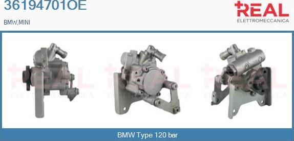 REAL 36194701OE - Hydraulic Pump, steering system autospares.lv