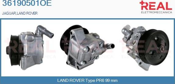 REAL 36190501OE - Hydraulic Pump, steering system autospares.lv