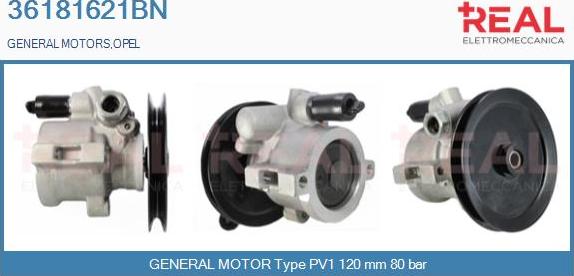 REAL 36181621BN - Hydraulic Pump, steering system autospares.lv