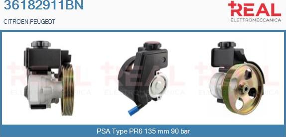 REAL 36182911BN - Hydraulic Pump, steering system autospares.lv