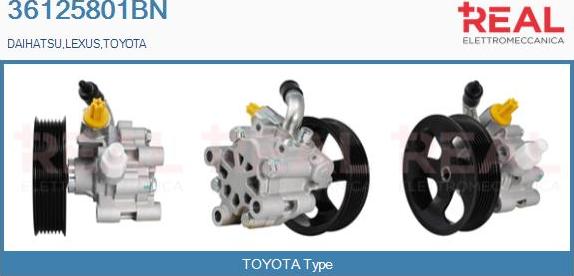 REAL 36125801BN - Hydraulic Pump, steering system autospares.lv