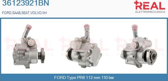 REAL 36123921BN - Hydraulic Pump, steering system autospares.lv