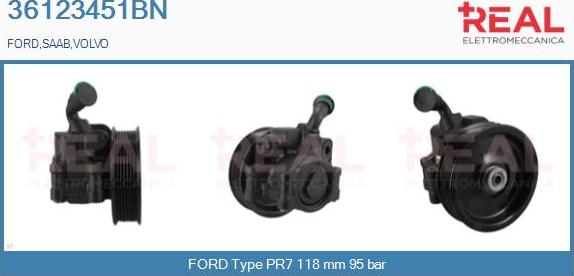 REAL 36123451BN - Hydraulic Pump, steering system autospares.lv