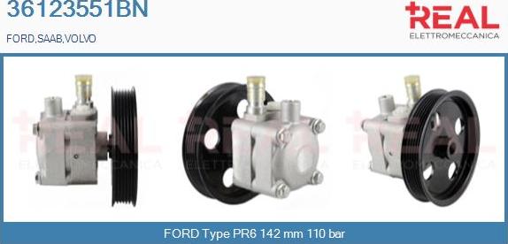 REAL 36123551BN - Hydraulic Pump, steering system autospares.lv