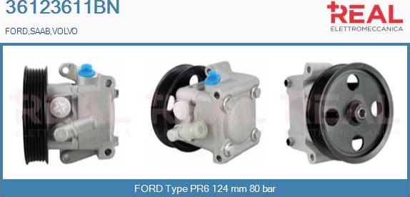 REAL 36123611BN - Hydraulic Pump, steering system autospares.lv