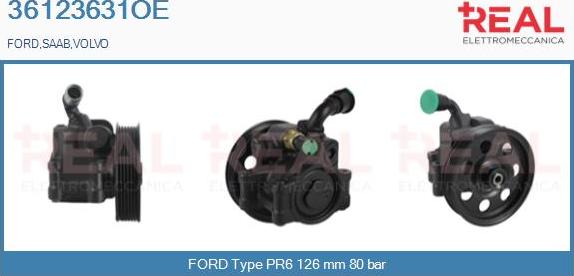 REAL 36123631OE - Hydraulic Pump, steering system autospares.lv