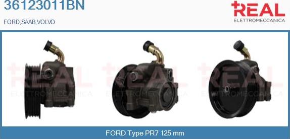 REAL 36123011BN - Hydraulic Pump, steering system autospares.lv