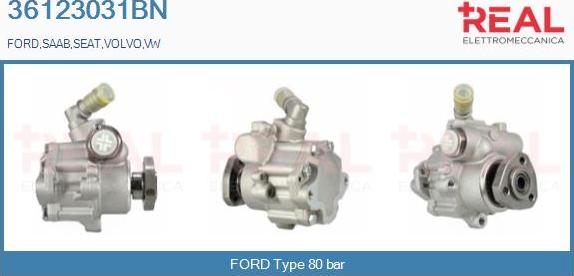 REAL 36123031BN - Hydraulic Pump, steering system autospares.lv