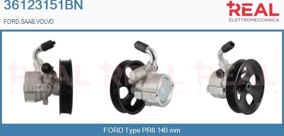 REAL 36123151BN - Hydraulic Pump, steering system autospares.lv