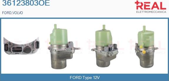 REAL 36123803OE - Hydraulic Pump, steering system autospares.lv