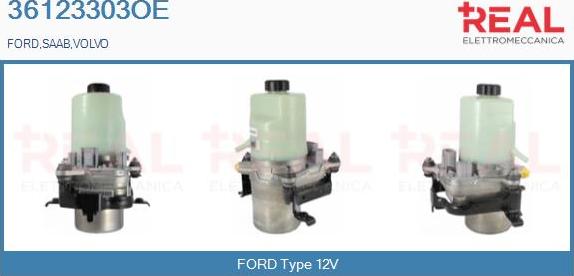 REAL 36123303OE - Hydraulic Pump, steering system autospares.lv