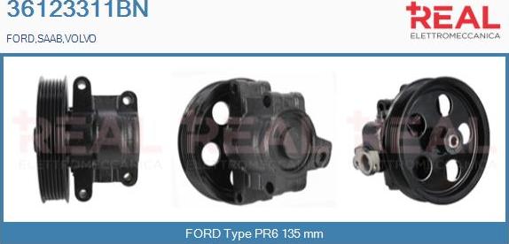 REAL 36123311BN - Hydraulic Pump, steering system autospares.lv