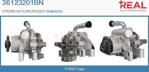 REAL 36123201BN - Hydraulic Pump, steering system autospares.lv