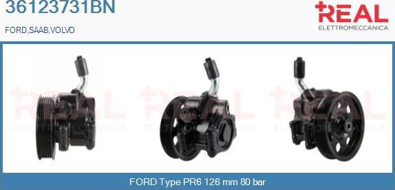 REAL 36123731BN - Hydraulic Pump, steering system autospares.lv