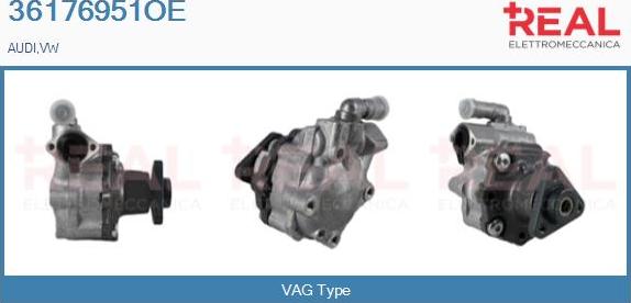 REAL 36176951OE - Hydraulic Pump, steering system autospares.lv