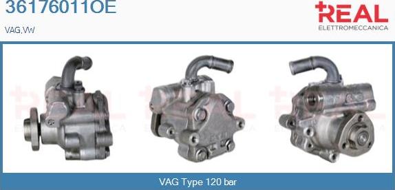 REAL 36176011OE - Hydraulic Pump, steering system autospares.lv