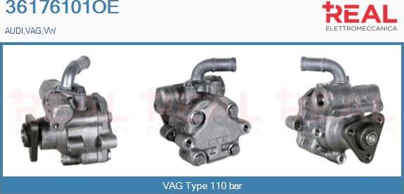 REAL 36176101OE - Hydraulic Pump, steering system autospares.lv