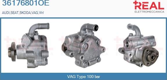 REAL 36176801OE - Hydraulic Pump, steering system autospares.lv