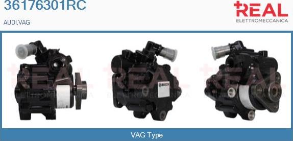 REAL 36176301RC - Hydraulic Pump, steering system autospares.lv