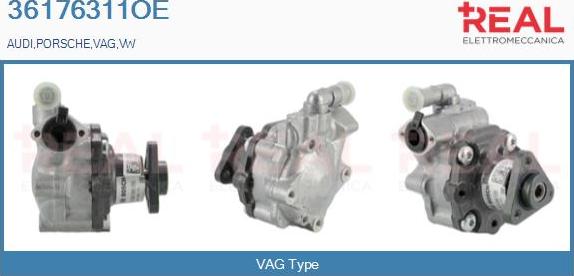 REAL 36176311OE - Hydraulic Pump, steering system autospares.lv