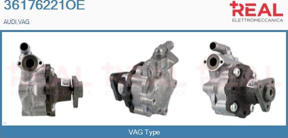 REAL 36176221OE - Hydraulic Pump, steering system autospares.lv