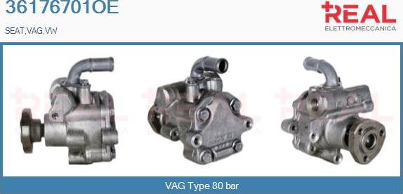 REAL 36176701OE - Hydraulic Pump, steering system autospares.lv