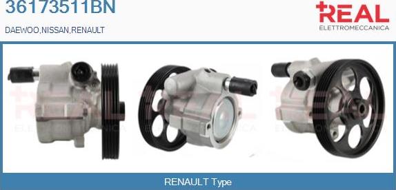 REAL 36173511BN - Hydraulic Pump, steering system autospares.lv