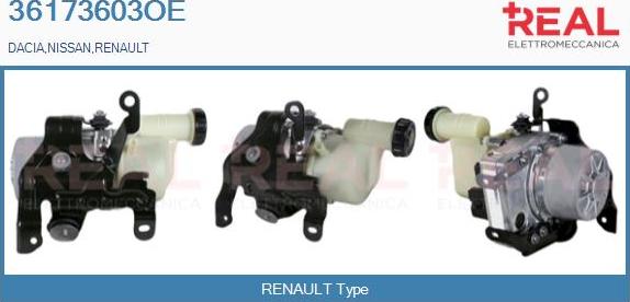 REAL 36173603OE - Hydraulic Pump, steering system autospares.lv