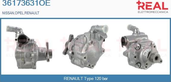 REAL 36173631OE - Hydraulic Pump, steering system autospares.lv