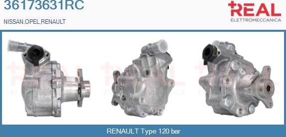 REAL 36173631RC - Hydraulic Pump, steering system autospares.lv