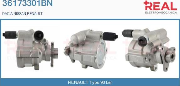 REAL 36173301BN - Hydraulic Pump, steering system autospares.lv