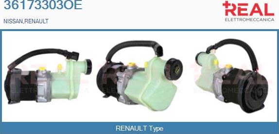 REAL 36173303OE - Hydraulic Pump, steering system autospares.lv