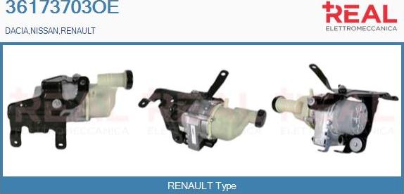 REAL 36173703OE - Hydraulic Pump, steering system autospares.lv